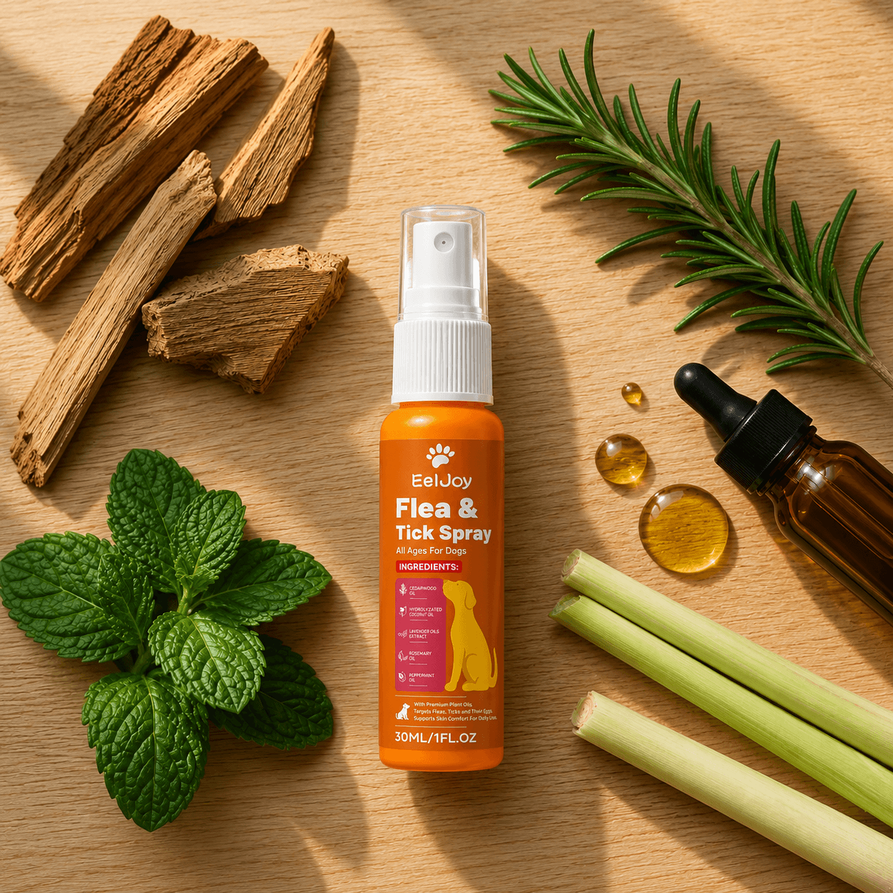 Natürliche Inhaltsstoffe von Barklyn Flea & Tick Spray